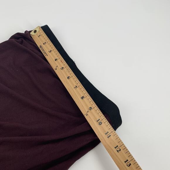 T Alexander Wang Tulip Elastic Waist Scrunch Pencil Skirt Size XS Purple Black - Picture 6 of 7